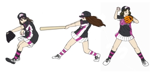 シシカバ/Sisikaba ()さんのガールズ小学生野球チームのかわいい萌えイラスト募集への提案