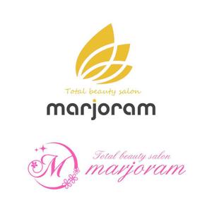 ぽんぽん (haruka322)さんのエステ Total beauty salon 『marjoram』のロゴへの提案