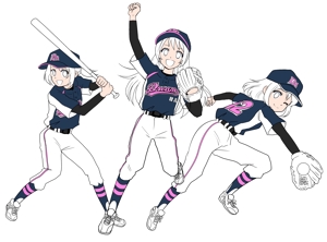 チカ (chikazawa27)さんのガールズ小学生野球チームのかわいい萌えイラスト募集への提案