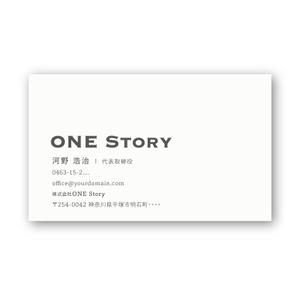 Ü design (ue_taro)さんのゴルフで人生の物語を作る株式会社ONE Storyの名刺デザインへの提案
