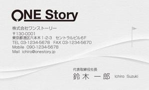 西尾洋二 (goodheart240)さんのゴルフで人生の物語を作る株式会社ONE Storyの名刺デザインへの提案