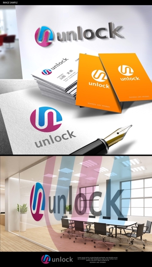 NJONESKYDWS (NJONES)さんの新規事業立上げ支援サービス「unlock」のロゴへの提案