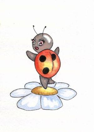 折儺 (OlenaPanchenko)さんのえがおのてんとうむし　イラストへの提案