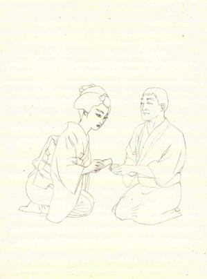 折儺 (OlenaPanchenko)さんの着物姿の女性の美人画制作の依頼への提案
