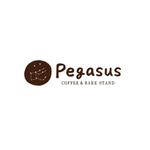 ちいさなデザインやさん chikap (kokecoco2)さんのスペシャルティコーヒーと焼き菓子、ランチのお店『Pegasus』のロゴへの提案