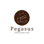 ちいさなデザインやさん chikap (kokecoco2)さんのスペシャルティコーヒーと焼き菓子、ランチのお店『Pegasus』のロゴへの提案