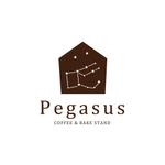 ちいさなデザインやさん chikap (kokecoco2)さんのスペシャルティコーヒーと焼き菓子、ランチのお店『Pegasus』のロゴへの提案