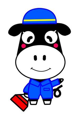 miia (miia)さんの牛が電気工事しているキャラクターのデザインへの提案