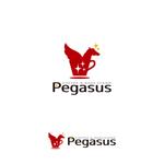 yellow_frog (yellow_frog)さんのスペシャルティコーヒーと焼き菓子、ランチのお店『Pegasus』のロゴへの提案