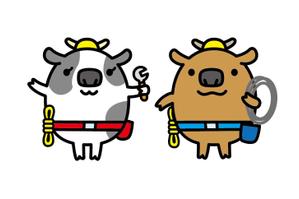 blavo_design (blavo_design)さんの牛が電気工事しているキャラクターのデザインへの提案