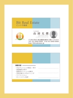 jp tomo (jp_tomo)さんの不動産仲介店舗　ビット不動産（Bit Real Estate）の名刺デザインへの提案