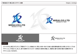 kometogi (kometogi)さんの株式会社ミライ電工の会社ロゴへの提案