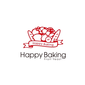 creyonさんのフルーツ酵母専門パン教室「Happy Baking」のロゴへの提案