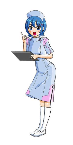 タケロボ (takerobo)さんのAIっぽい聡明なそうな女性のナースのキャラクターデザインへの提案