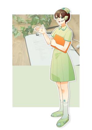 傘丸 (kasa_maru)さんのAIっぽい聡明なそうな女性のナースのキャラクターデザインへの提案