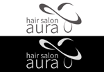 8a Design works (nuncn8a)さんの美容室「aura」のロゴへの提案