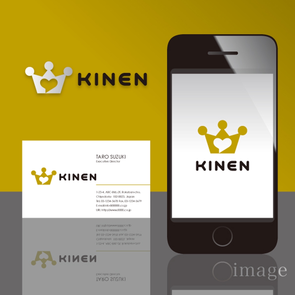 ＳＮＳアプリの会社(KINEN)の文字ロゴとロゴマーク