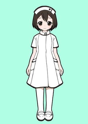 甘枝くら (mizuiroxx)さんのAIっぽい聡明なそうな女性のナースのキャラクターデザインへの提案