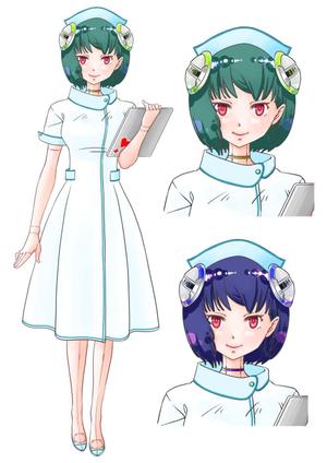 なしえ (nashie210v0)さんのAIっぽい聡明なそうな女性のナースのキャラクターデザインへの提案