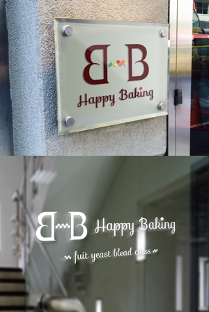 mimikick (mimikick)さんのフルーツ酵母専門パン教室「Happy Baking」のロゴへの提案