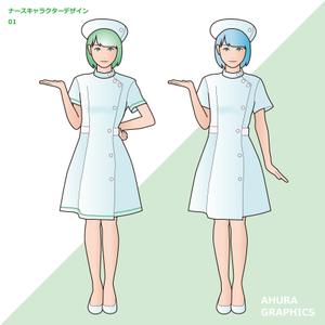 アフラ (AHURA)さんのAIっぽい聡明なそうな女性のナースのキャラクターデザインへの提案