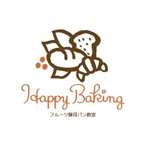 douminko (douminko)さんのフルーツ酵母専門パン教室「Happy Baking」のロゴへの提案