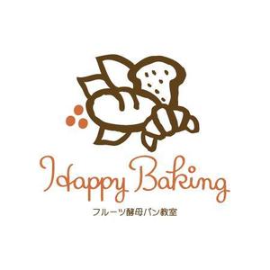 douminko (douminko)さんのフルーツ酵母専門パン教室「Happy Baking」のロゴへの提案