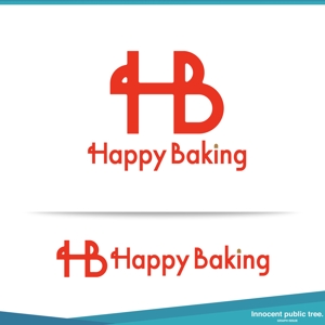 Innocent public tree (nekosu)さんのフルーツ酵母専門パン教室「Happy Baking」のロゴへの提案