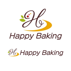 KOZ-DESIGN (saki8)さんのフルーツ酵母専門パン教室「Happy Baking」のロゴへの提案