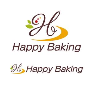 KOZ-DESIGN (saki8)さんのフルーツ酵母専門パン教室「Happy Baking」のロゴへの提案