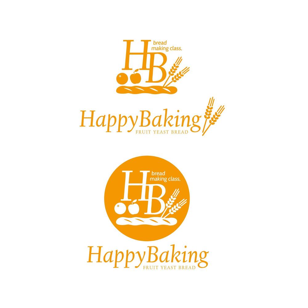 フルーツ酵母専門パン教室「Happy Baking」のロゴ