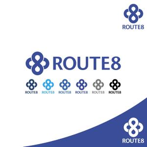 ロゴ研究所 (rogomaru)さんの社名ROUTE8(ルートエイト)のロゴへの提案