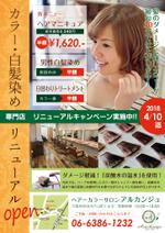 MRK_design OGAWA (design_tm)さんの美容室の（白髪染め専門　カラー専門）のチラシへの提案