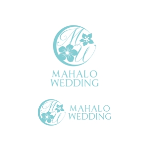 ririri design works (badass_nuts)さんのハワイウエディングブランド名「MAHALO  WEDDING」のロゴ作成への提案