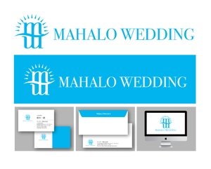 Hernandez (king_j)さんのハワイウエディングブランド名「MAHALO  WEDDING」のロゴ作成への提案