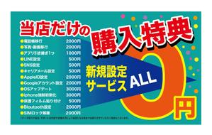 上田 (UD66)さんの携帯ショップの店内の文字　看板　サイズ　データ文字あり　　お願いします。　への提案