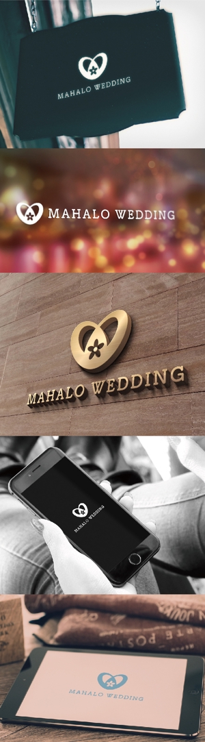 k_31 (katsu31)さんのハワイウエディングブランド名「MAHALO  WEDDING」のロゴ作成への提案