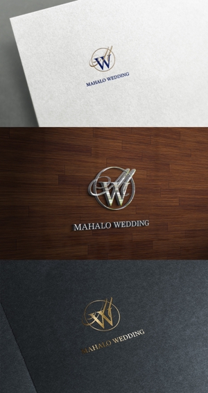 株式会社ガラパゴス (glpgs-lance)さんのハワイウエディングブランド名「MAHALO  WEDDING」のロゴ作成への提案