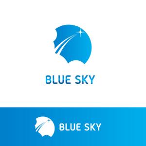 Design co.que (coque0033)さんの新会社「BLUE  SKY」のロゴ作成への提案