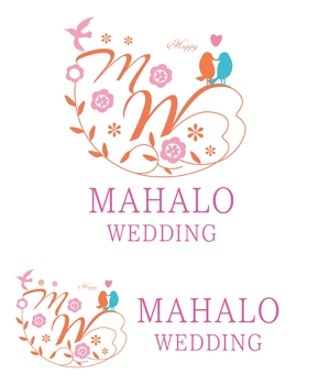 田中　威 (dd51)さんのハワイウエディングブランド名「MAHALO  WEDDING」のロゴ作成への提案