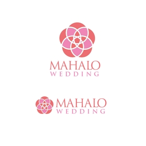 Hagemin (24tara)さんのハワイウエディングブランド名「MAHALO  WEDDING」のロゴ作成への提案