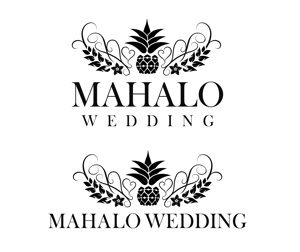 s-sideさんのハワイウエディングブランド名「MAHALO  WEDDING」のロゴ作成への提案