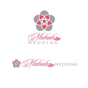 Hagemin (24tara)さんのハワイウエディングブランド名「MAHALO  WEDDING」のロゴ作成への提案