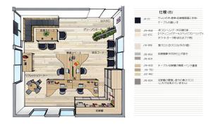 ki-mi  (ki2116)さんの2階建てオフィスのメインの事務室内装デザインへの提案