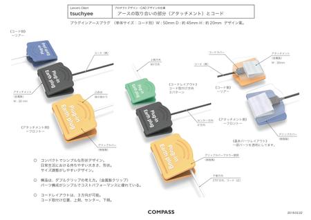 インダストリアルデザイナー。 (COMPASS)さんのアースの取り合いの部分（アタッチメント）とコードへの提案