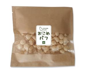 maicongichiさんのお米のパフ（お菓子）のラベルデザインへの提案