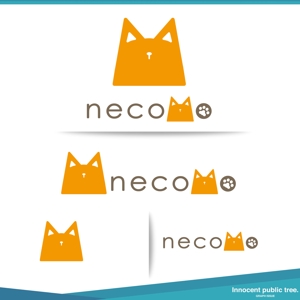 Innocent public tree (nekosu)さんの愛猫家向け専用賃貸物件「necomo」のロゴ作成への提案
