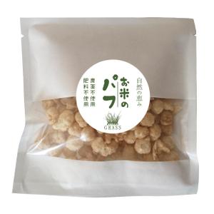 Design co.que (coque0033)さんのお米のパフ（お菓子）のラベルデザインへの提案