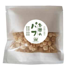 Design co.que (coque0033)さんのお米のパフ（お菓子）のラベルデザインへの提案