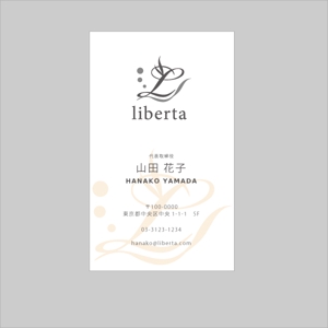 ダックさん (yuta0418)さんのレディースアパレルブランド「liberta」の名刺デザインへの提案